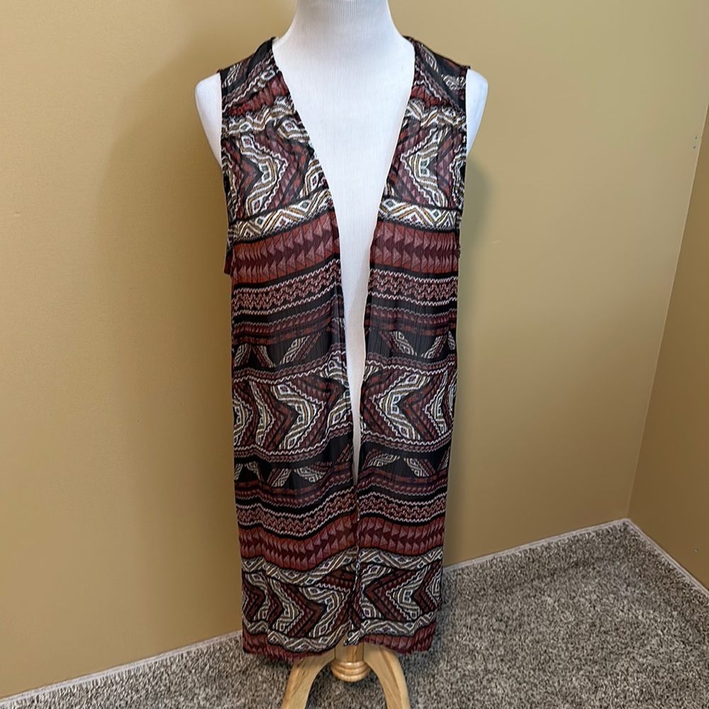 👠 Maurices Semi Sheer Sleeveless Kimono Cover Up
